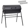 vidaXL Utend&oslash;rs grill 3 pcs 80 x 73 x 90 cm Svart Metall