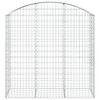 vidaXL Gabionkurv buet 150x50x140/160 cm galvanisert jern