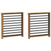vidaXL Armlene 2 pcs Naturlig 60 x 6 x 61 cm Solid akasietre