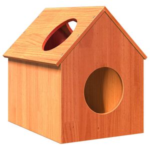 vidaXL Kattehus voksbrun 41x50x50 cm heltre furu
