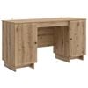 vidaXL Skrivebord Artisan eik Konstruert tre 142,5 x 50 x 75 cm