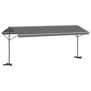 vidaXL Frittst&aring;ende markise Gr&aring; 6 x 3 m Polyester