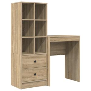 vidaXL Skrivebord Sonoma eik 105,5 x 34 x 127 cm 2 stk.
