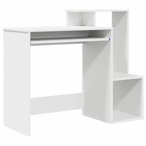 vidaXL Skrivebord Hvit 106 x 41 x 88.5 cm Konstruert tre
