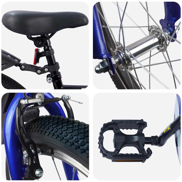 vidaXL Barnesykkel 18 Tommer for 5-7 &aring;r gammel Svart