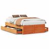 vidaXL Sengeramme uten madrass med skuffer brun 120x190 cm heltre furu