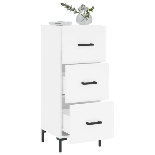 vidaXL Skjenk hvit 34,5x34x90 cm konstruert tre