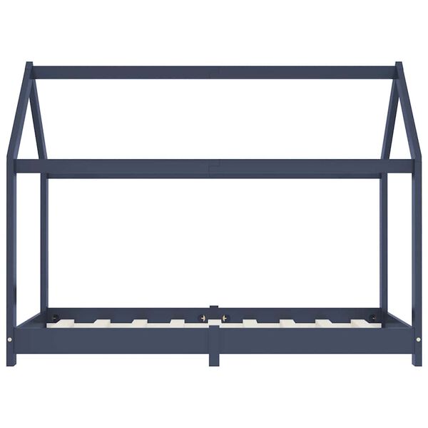 vidaXL Sengeramme for barn heltre furu grå 80x160 cm