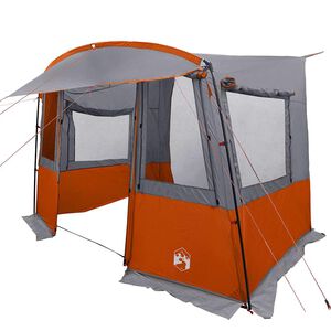 vidaXL Tailgate-telt for campingvogn Gr&aring; og Oransje 352 x 250 x 240 cm