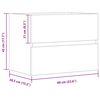 vidaXL Baderomsskap artisan eik 60x38,5x45 cm konstruert tre