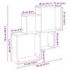 vidaXL Vegghylle gammelt tre 80x15x78,5 cm konstruert tre