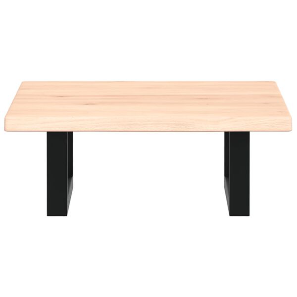 vidaXL Servanthylle veggmontert stål og heltre eik