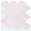 vidaXL Fiskeskala flis 50 stk. Lys rosa 30 x 30 cm Polyuretan og PET