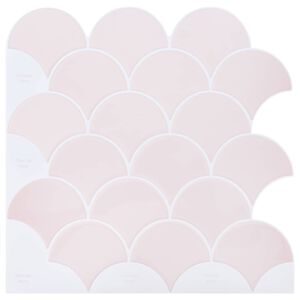vidaXL Fiskeskala flis 50 stk. Lys rosa 30 x 30 cm Polyuretan og PET