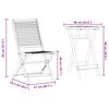 vidaXL Sammenleggbart Bistrosett 3 pcs Brun heltre akasie
