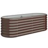 vidaXL H&oslash;ybed galvanisert st&aring;l 114x40x36 cm brun