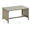 vidaXL Salongbord beige 70x40x38 cm polyrotting