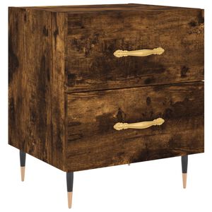 vidaXL Nattbord r&oslash;kt eik 40x35x47,5 cm konstruert tre