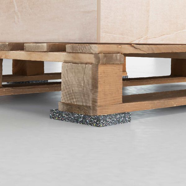 vidaXL Gummiruller Svart Gummi