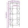 vidaXL Bokhylle 5 etasjer grå sonoma 59x35x171 cm konstruert tre