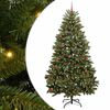 vidaXL Kunstig juletre 240 cm 300 LED-lys Varmhvit PVC og st&aring;l Gr&oslash;nn