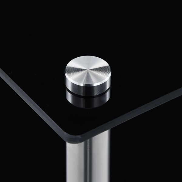 vidaXL Hylle 5 etasjer svart 40x40x130 cm herdet glass