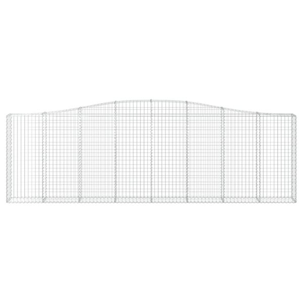 vidaXL Gabionkurver buede 15 stk 400x30x120/140 cm galvanisert jern