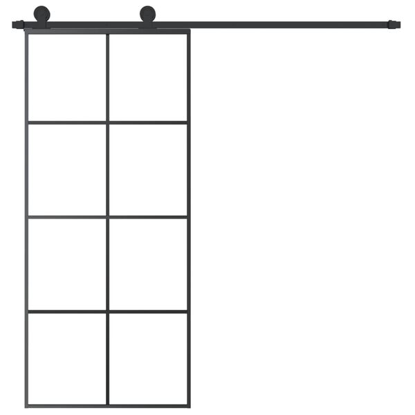 vidaXL Skyved&oslash;r med monteringssett 90x205 cm ESG glass og aluminium