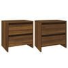 vidaXL Nattbord 2 stk brun eik 45x34,5x44,5 cm konstruert tre
