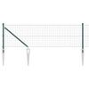 vidaXL Euro-gjerde med pigger 10 x 0,8 m PVC-belagt st&aring;l Gr&oslash;nn Mesh