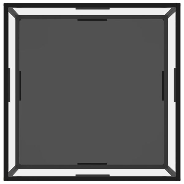 vidaXL Salongbord gjennomsiktig og svart 80x80x35 cm herdet glass