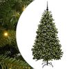 vidaXL Kunstig sammensatt juletre Gr&oslash;nn 180 cm PVC og st&aring;l 300 LED-lys