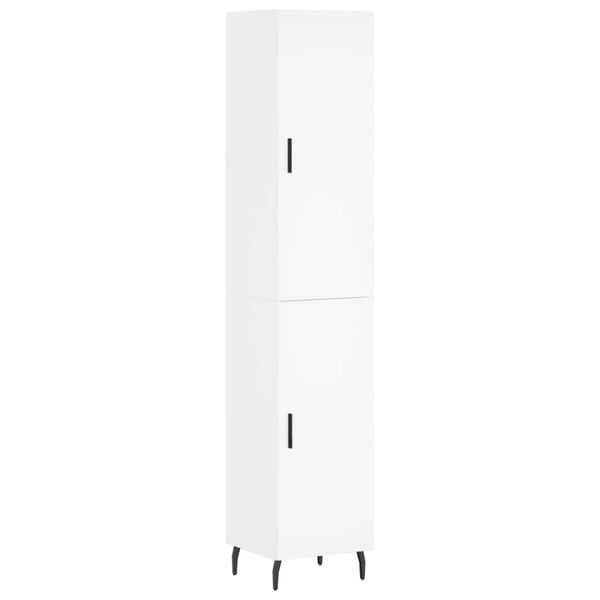 vidaXL Highboard hvit 34,5x34x180 cm konstruert tre