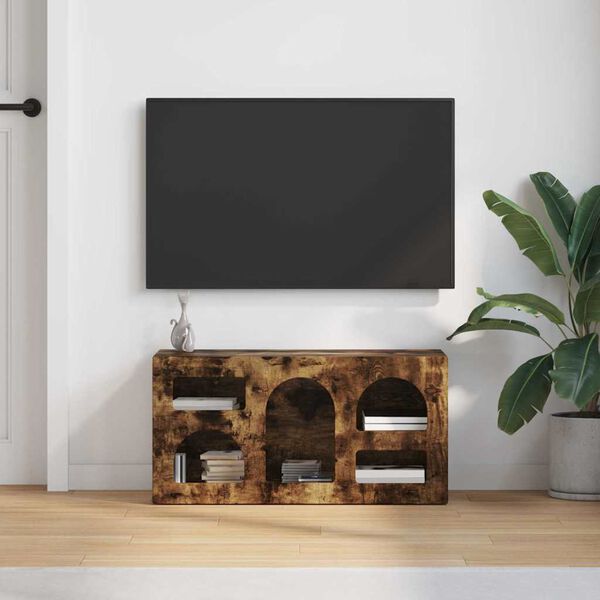 vidaXL TV-skap R&oslash;kt eik 80 x 35 x 40 cm Konstruert tre