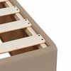 vidaXL Seng med madrass boksfjær cappuccino 90x190 cm kunstlær