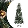 vidaXL Kunstig juletre med 300 LED gr&oslash;nn 240 cm PVC og plast og st&aring;l