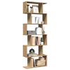 vidaXL Romdeler bokhylle 6 lag artisan eik 70x24x193 cm konstruert tre