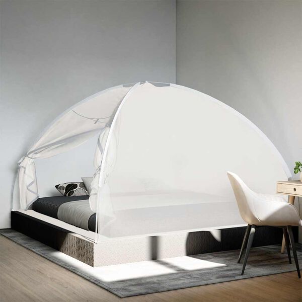 vidaXL Mongolsk myggnett med d&oslash;rer 220 netting hvit 200x200x130 cm