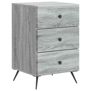 vidaXL Nattbordskap Gr&aring; sonoma 43 x 41 x 66,5 cm Konstruert tre