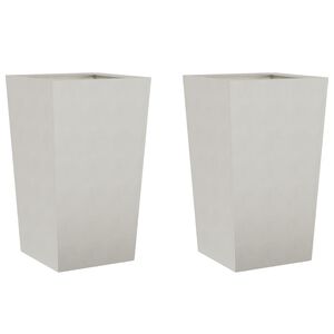 vidaXL Plantekasser 2 stk 45x45x75 cm rustfritt st&aring;l