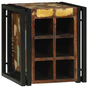 vidaXL Vinhylle Flerfarget og svart 35 x 35 x 39 cm Massiv Reclaim Tre