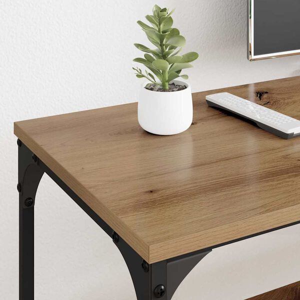 vidaXL TV-skap Artisan Eik 201 x 35 x 45 cm Ingeni&oslash;rtre og jern