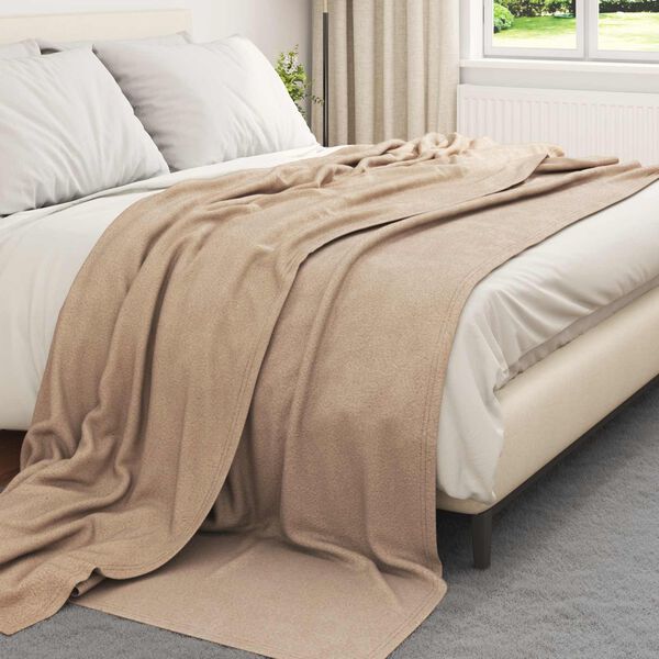 vidaXL Kastepledd 6 pcs Kamel 270 x 240 cm Fleece
