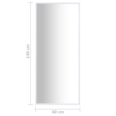 vidaXL Speil hvit 140x60 cm