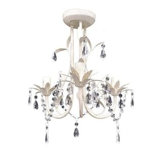 Taklampe/lysekrone elegant hvit