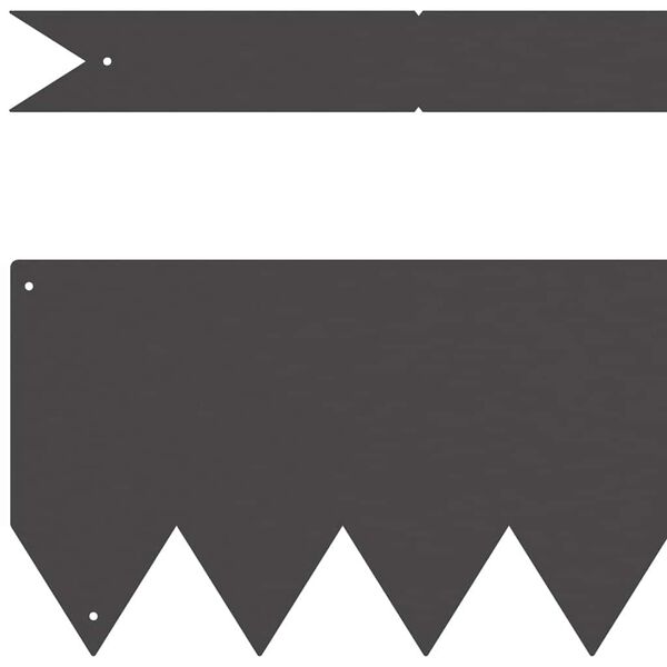 vidaXL Gjerdekant 20 pcs Svart 100 x 0.05 x 20 cm Kaldvalset st&aring;l