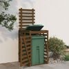 vidaXL Søppeldunkskur honningbrun 84x90x128,5 cm heltre furu