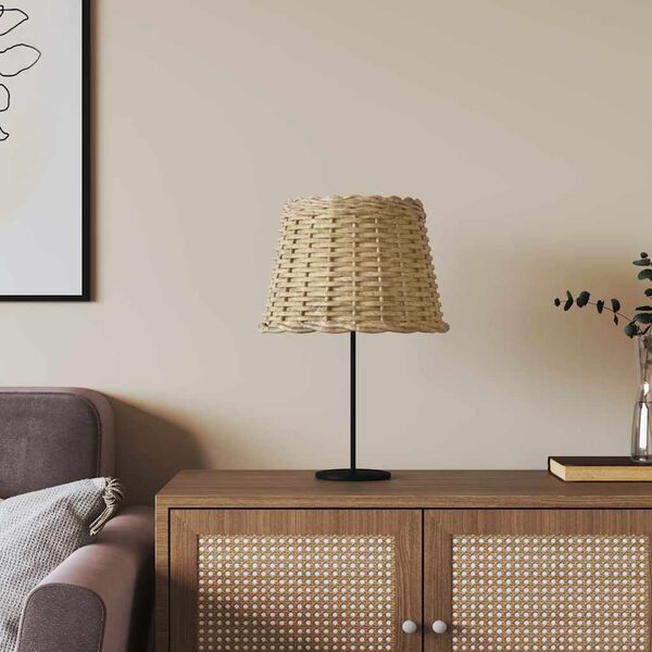 vidaXL Lampeskjerm brun &Oslash;30x20 cm flettet