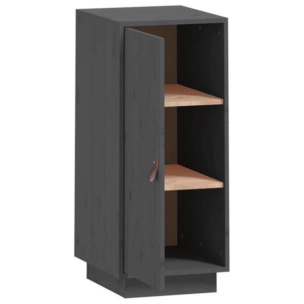 vidaXL Skjenk grå 34x40x75 cm heltre furu