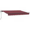 vidaXL Uttrekkbar markise Burgunder 250 x 200 cm stoff